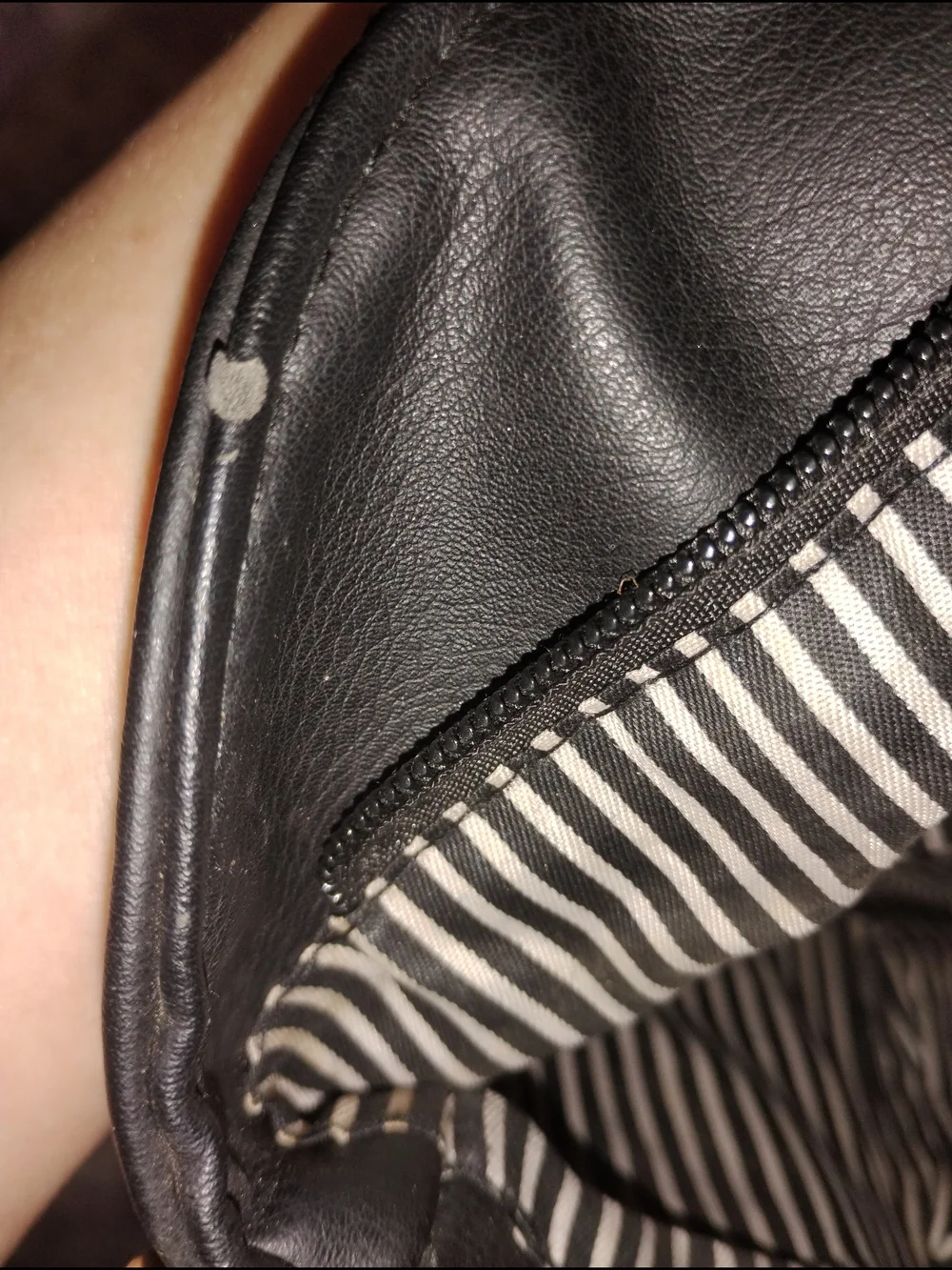 Black Leather Tote Bag with Matching Wallet - Women's Bags